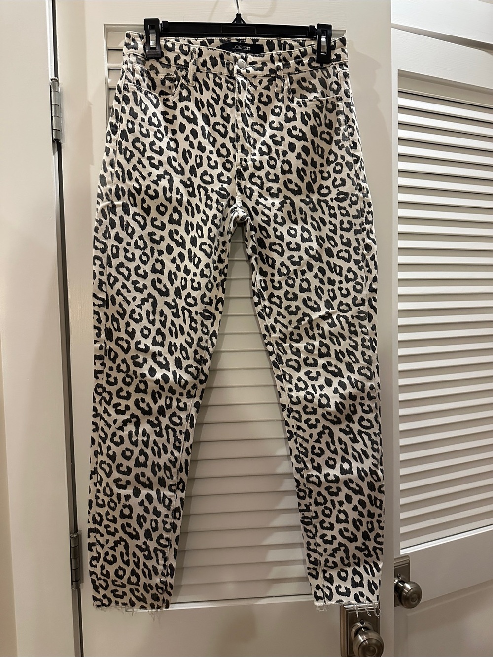 Joe's Jeans Black on Cream Leopard Skinny Jeans